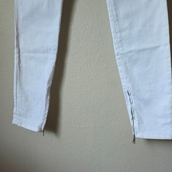 NWT Miss Sixty White And Black Tattoo Print Skinny Jeans With Zippers Size 25 - Picture 6 of 13